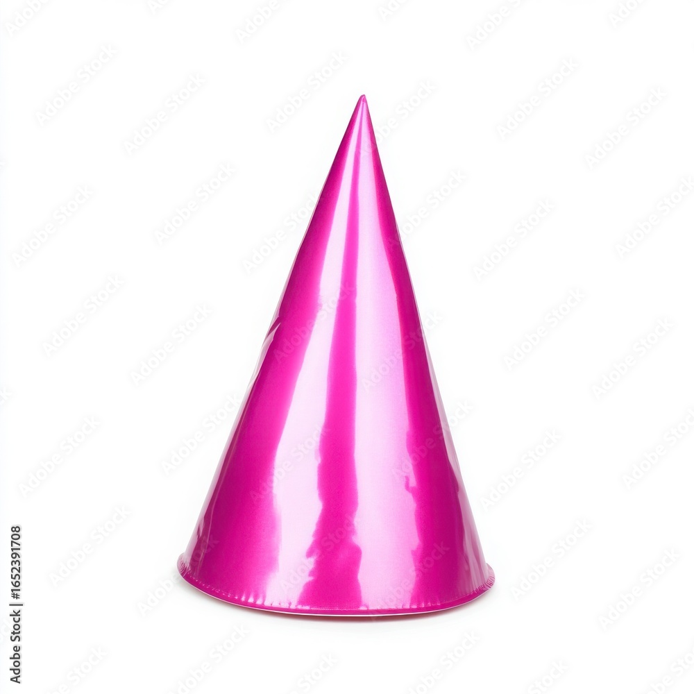 Fototapeta premium Purple Party Hat On White Background