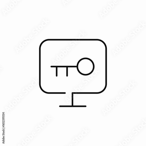 computer key security icon sign vector