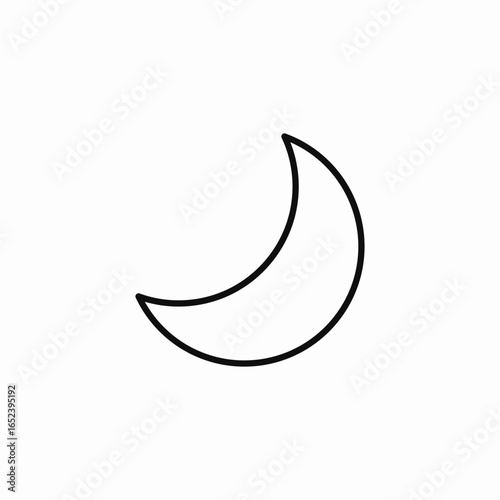 crescent moon  icon sign vector