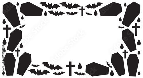 halloween border frame vector