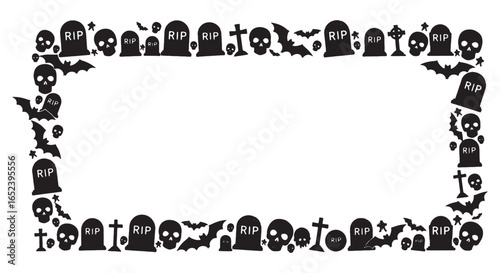 halloween border frame vector