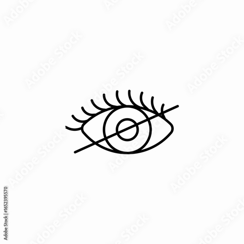 eye hidden symbol icon sign vector