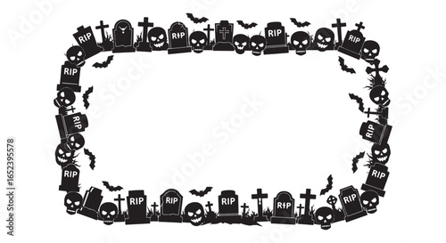 halloween border frame vector