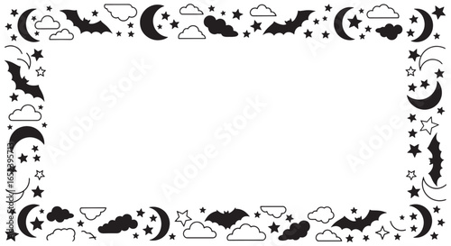 halloween border frame vector