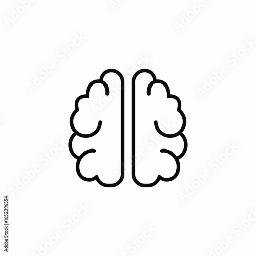 human brain intelligence icon sign vector