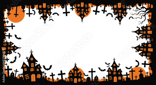 halloween border frame vector