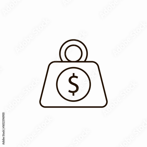 money bag dollar icon sign vector
