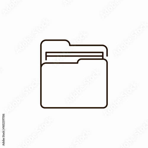 open file folder icon sign vector