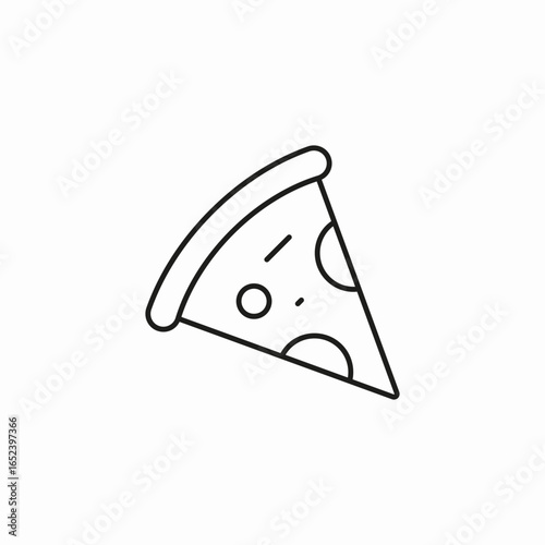 pizza slice icon icon sign vector