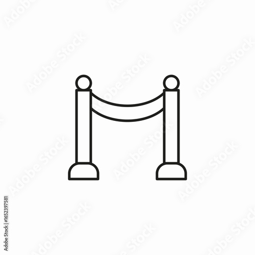 red carpet barrier  icon sign vector