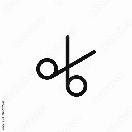 scissors cut tool icon sign vector
