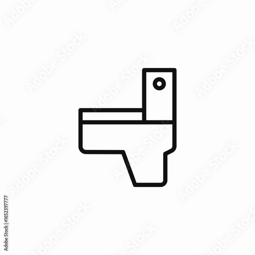 side view toilet icon sign vector
