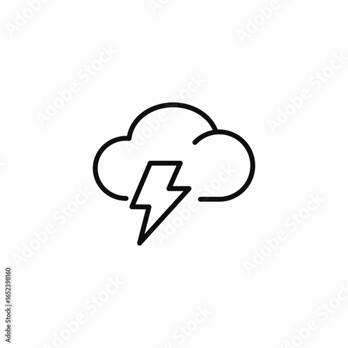 stormy cloud weather icon sign vector