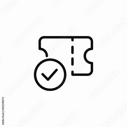validated coupon ticket icon sign vector