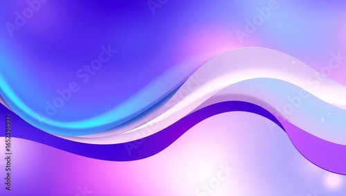 Soft Purple and Blue Fluid Waves with Gradient – Abstract Modern Illustration