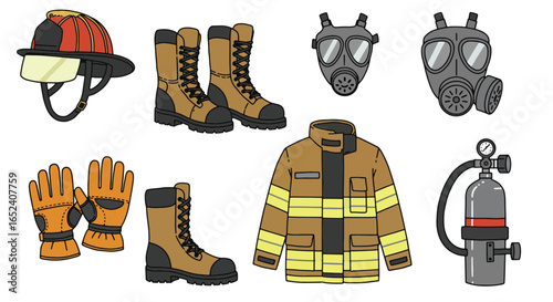 Firefighter Equipment and Safety Gear Collection