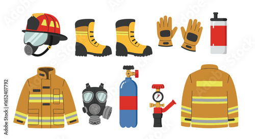 Firefighter Equipment and Safety Gear Collection