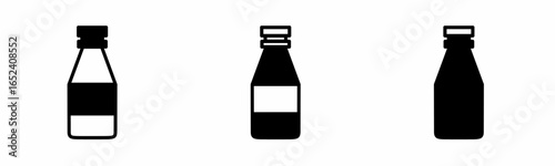 Sauce bottle icon on white background. Vector logo sauce bottle illustration.