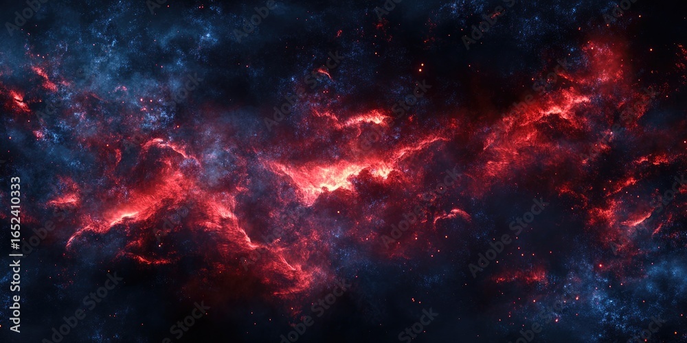 Fototapeta premium Red and blue flames, smoke, dark background, smoke effect, fire wallpaper, smoke texture, smoke pattern,