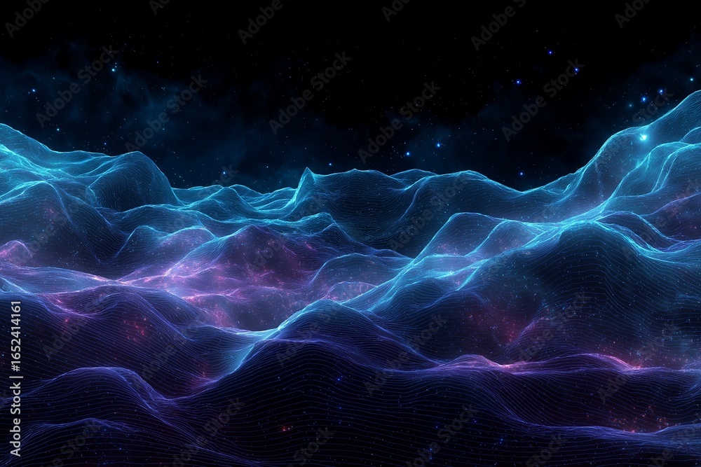 Obraz premium Graphics of the sea and space