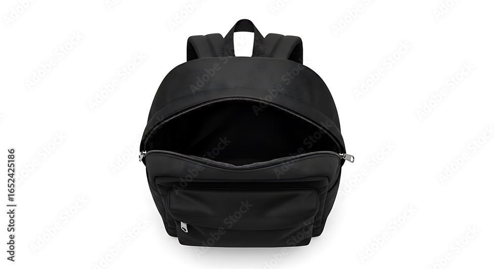 Naklejka premium Black Backpack Stylish and Functional Everyday Carry