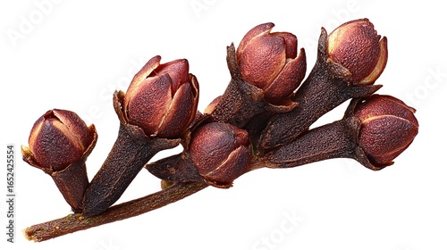 Clove buds on branch with transparent background