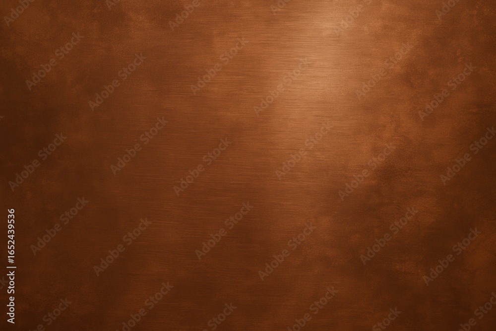 Fototapeta premium Luxurious brushed copper surface texture with subtle patina and industrial metallic finish for premium product design and architectural applications