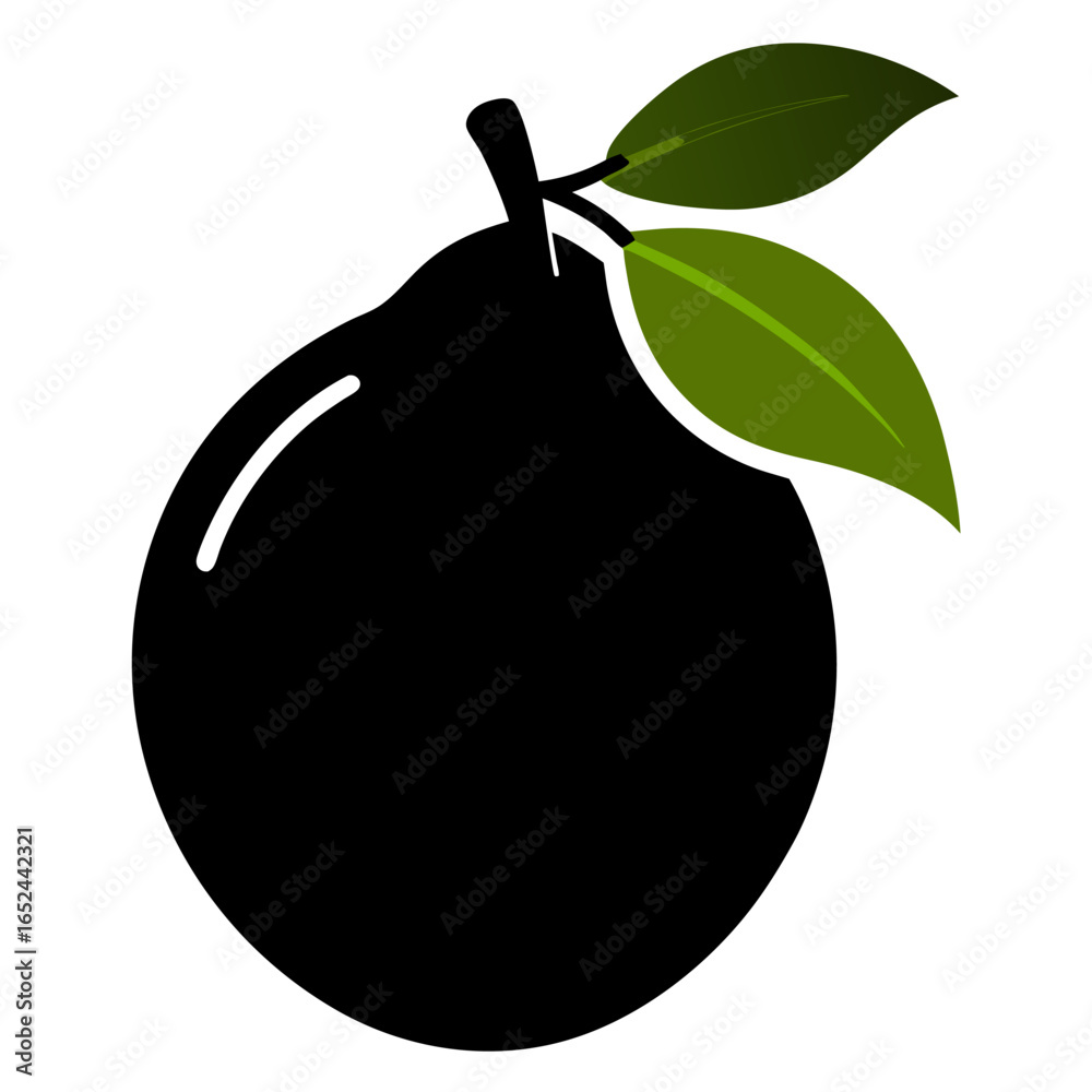 Fototapeta premium brazilian-guava-silhouette vector