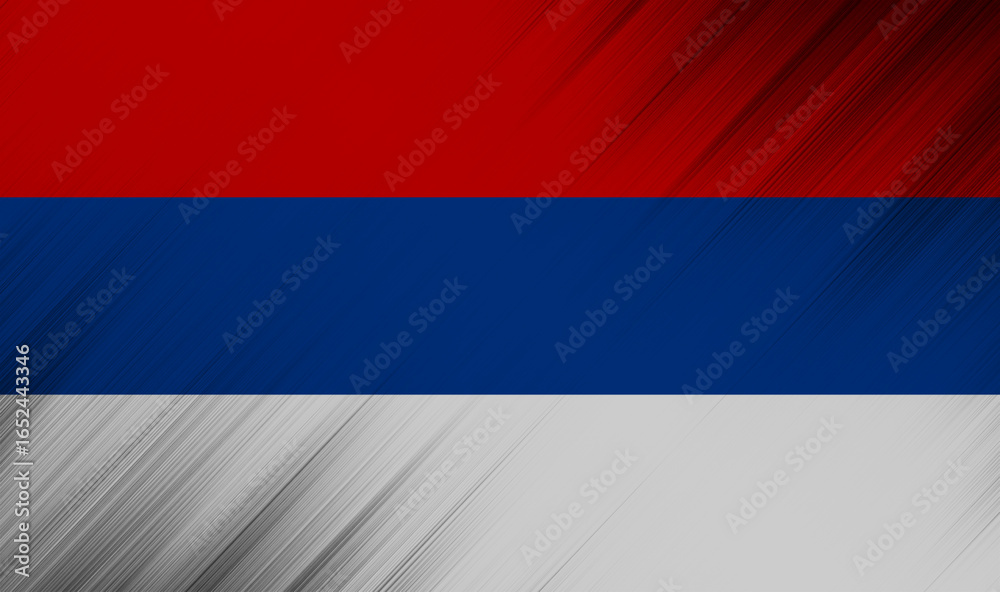 Fototapeta premium Vibrant display of colors representing the Serbian Republic's flag