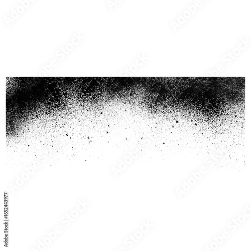 A bold black spray paint grunge border, isolated vector illustration