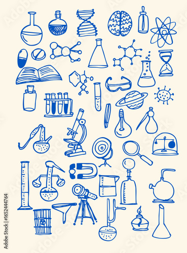 Science and Laboratory Tools Doodle