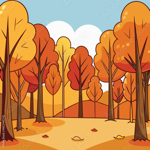 autumn landscape with trees