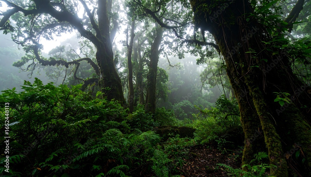 Fototapeta premium Lush tropical rainforest canopy