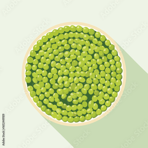 Mung Bean Vector illustration with clean lines and bold shapes.