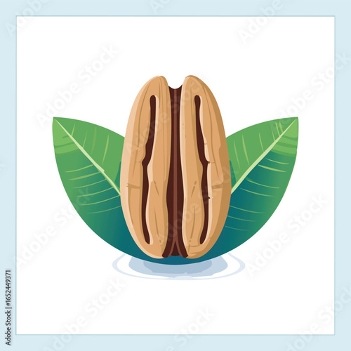 Pecan Vector illustration with clean lines and bold shapes.