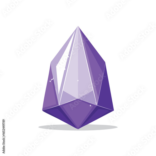 Amethyst Vector illustration with clean lines and bold shapes.