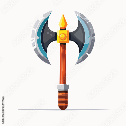 Battle axe Vector illustration with clean lines and bold shapes.