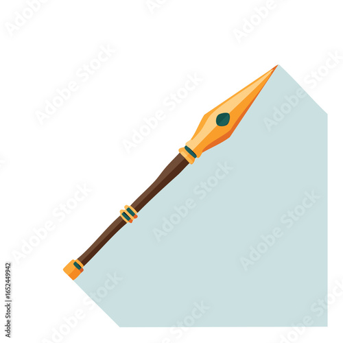 Lance Vector illustration with clean lines and bold shapes.