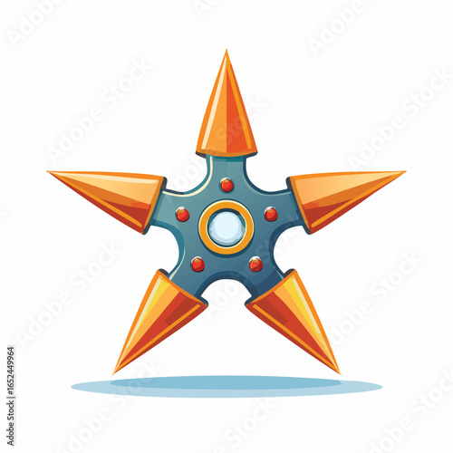 Shuriken Vector illustration with clean lines and bold shapes.