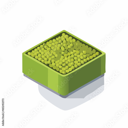 Mung Bean Isometric vector illustration with clean 3D perspective.