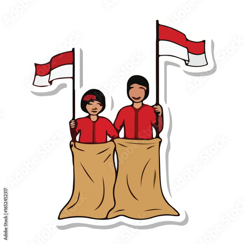 Modern Illustration Indonesia Independence Day