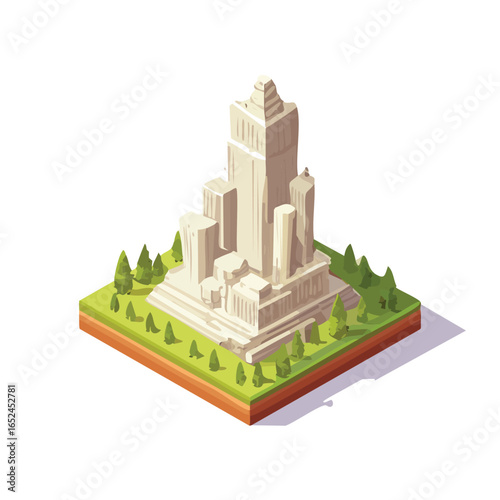Gypsum Isometric vector illustration with clean 3D perspective.