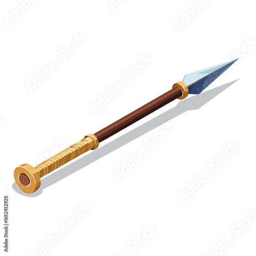 Spear Isometric vector illustration with clean 3D perspective.
