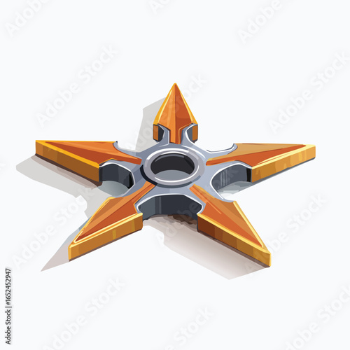Shuriken Isometric vector illustration with clean 3D perspective.
