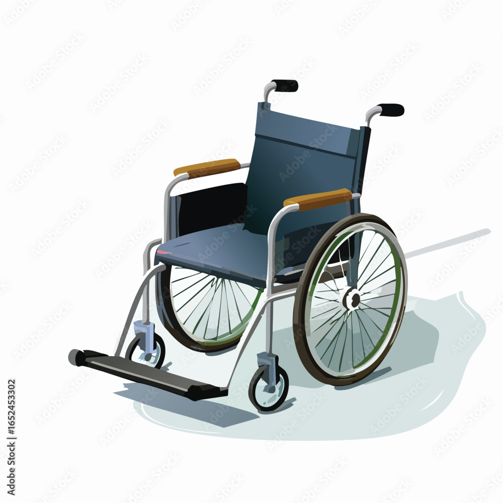 Fototapeta premium Wheelchair Isometric vector illustration with clean 3D perspective.