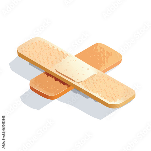 Bandage Isometric vector illustration with clean 3D perspective.