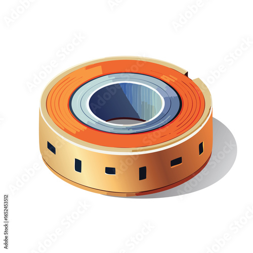 Medical tape Isometric vector illustration with clean 3D perspective.