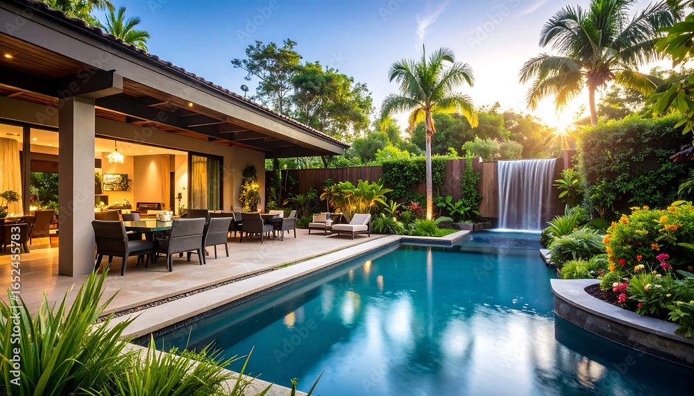 Fototapeta premium Luxurious outdoor living space