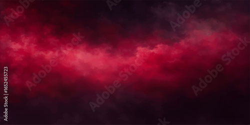 Fiery red cloudscape in a dark and stormy sky