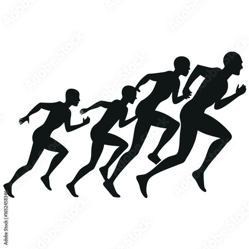 runners vector silhouettes